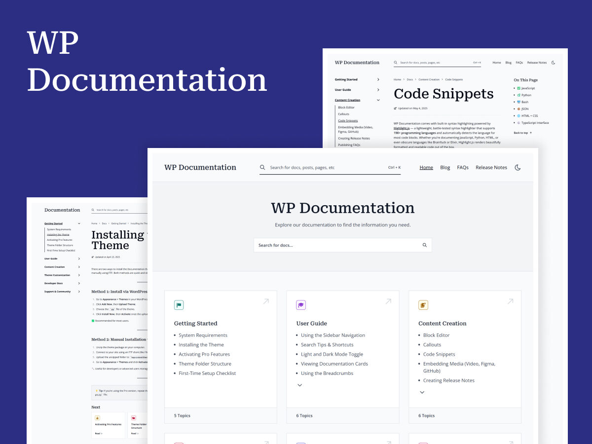 WP Documentation Pro